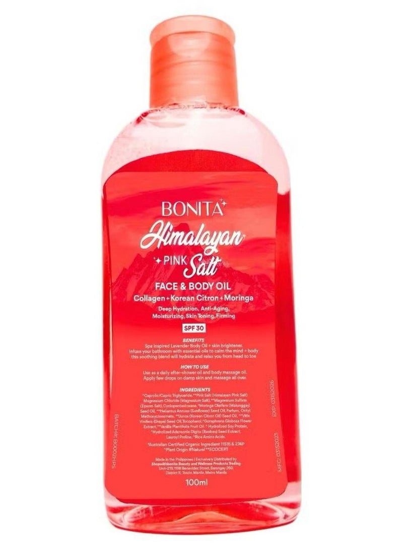 Bonita Himalayan pink salt face and body oil 100ml - Image 1