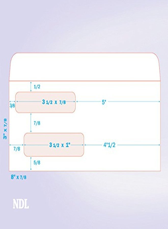 NextDayLabels #9 Double Window Check Envelopes - 500 Pack Ready-Seal Security Tinted Envelopes for QuickBooks, Sage 100, Blackbaud Checks - Self-Sealing Laser-Compatible - Made in USA - Image 4