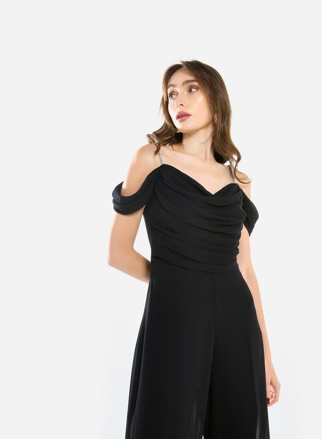 House of Moda Women Draped Cowl Neck Jumpsuit - Image 4