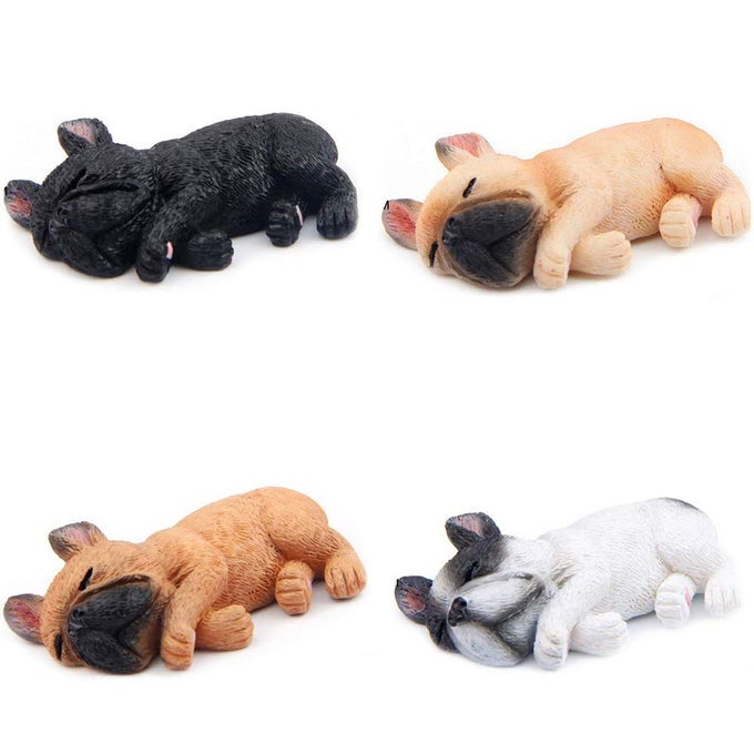 4PACK 3D REFRIGERATOR MAGNETIC FRENCH SLEEPING BULLDOG FRIDGE MAGNETS STICKER OFFICE MAGNETKITCHEN TOY DECOR FRIDGE ORNAMENTFOR WHITEBOARDMAPNOTESGIFT FOR CHRISTMAS