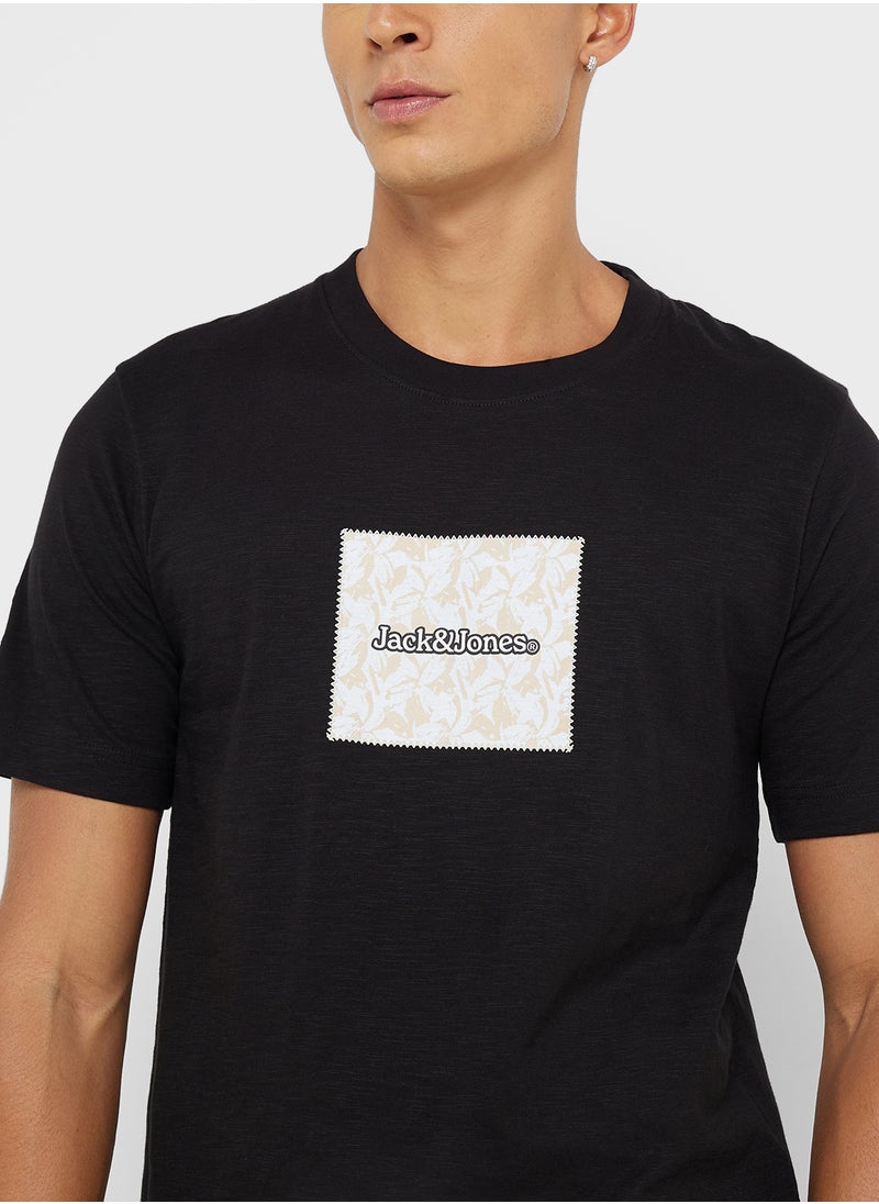JACK & JONES Jorsplit  Logo Crew Neck T-Shrt  - Image 3