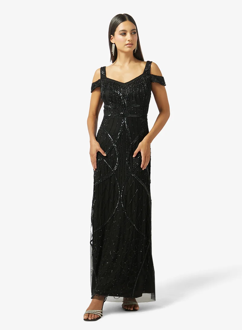 Sequined Evening Gown