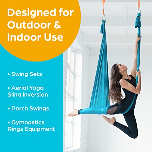 Jungle Gym Kingdom Swing Set Hangers - 2 Heavy Duty Brackets with Locking Snap Hooks for Porch, Patio, Playground - Indoor/Outdoor Hardware & Accessories - Image 5