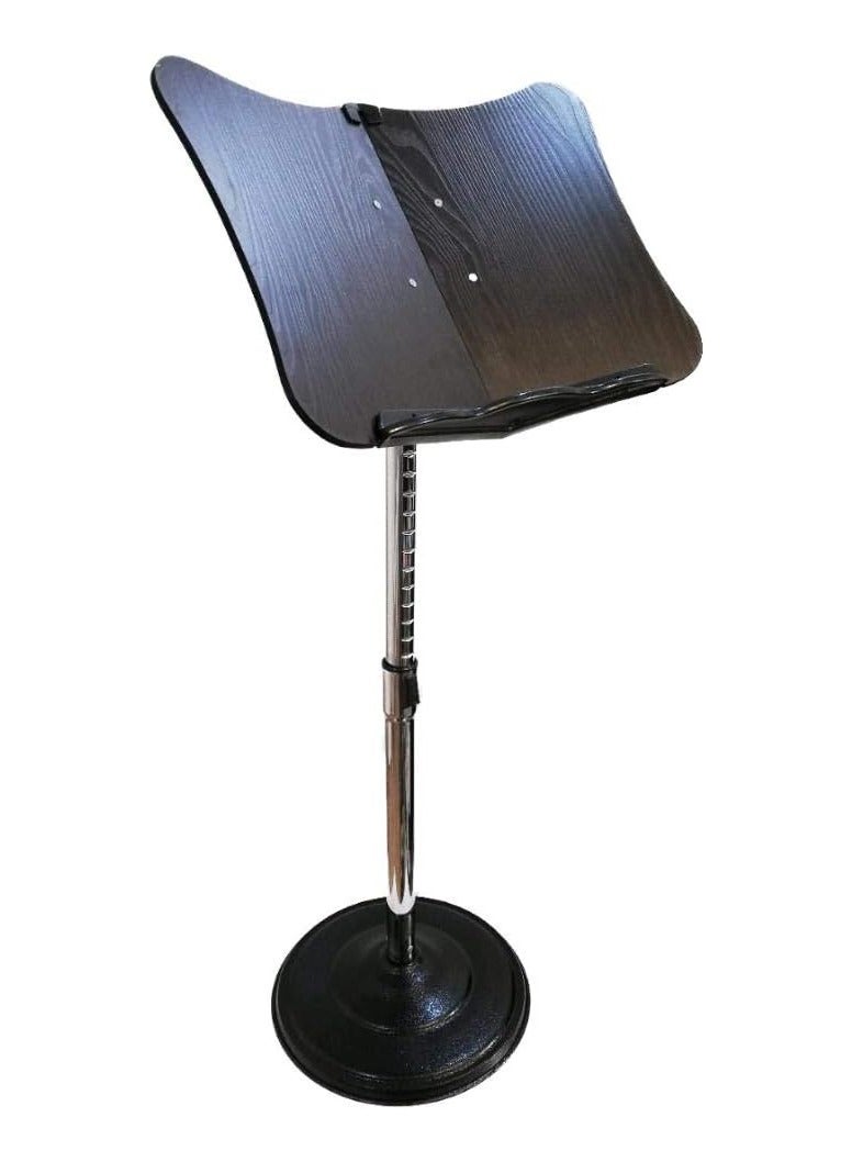 Generic Holy Quran stand with wooden head, steel base, 90 degree rotation axis (wooden head)black - Image 2
