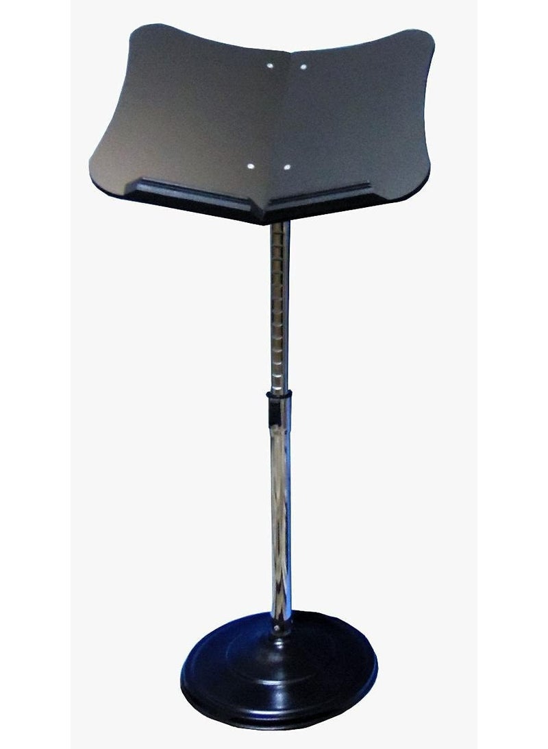 Generic Holy Quran stand with wooden head, steel base, 90 degree rotation axis (wooden head)black - Image 1