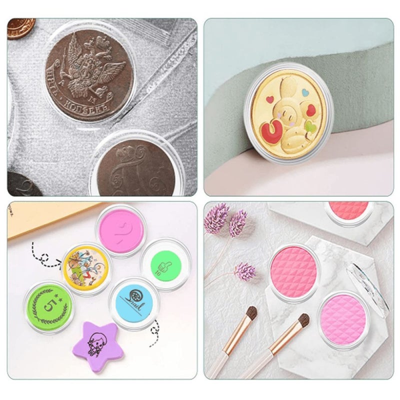 Plastic Coin Capsule Holder 40mm 25pcs Round Coin Storage Box For Collectors Protective Coin Boxes - Image 4