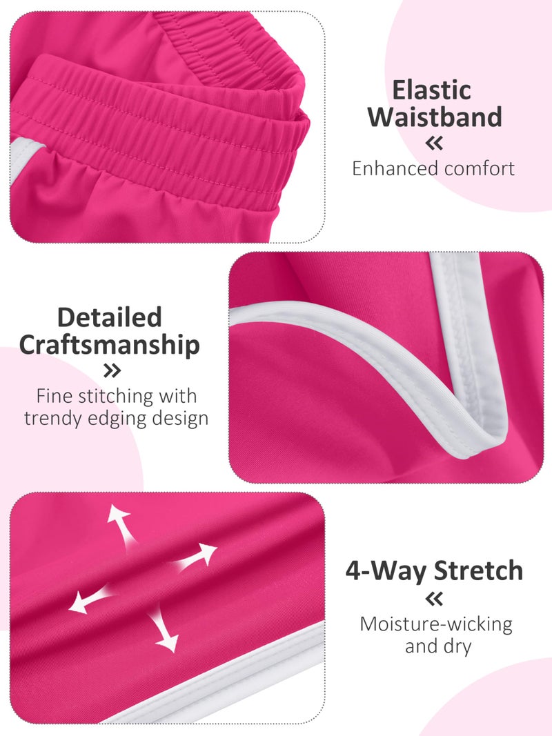 Resinta 5 Packs Girls Athletic Shorts Toddler Soccer Sports Shorts Kids Quick Dry Gym Running Short - Image 5