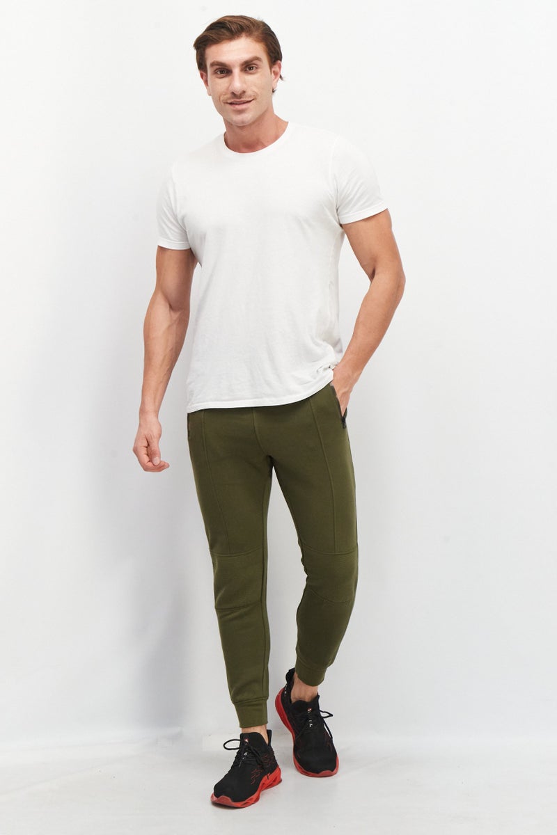 Sovereign Code Men Regular Fit Textured Drawstring Jogger Pant, Olive - Image 4