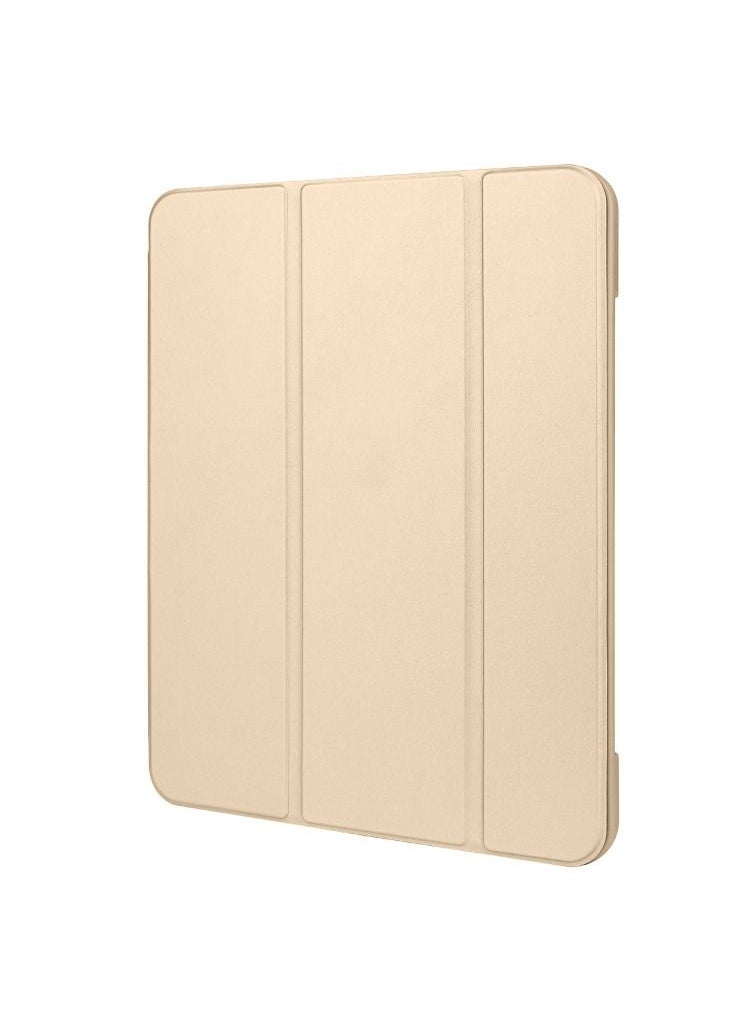 Wtech - Smart Transparent Back Shell Trifold Protective Shockproof Case Cover For Apple iPad 10 2022 10.9 Inch 10th Generation With Pen Holder Gold - Image 1