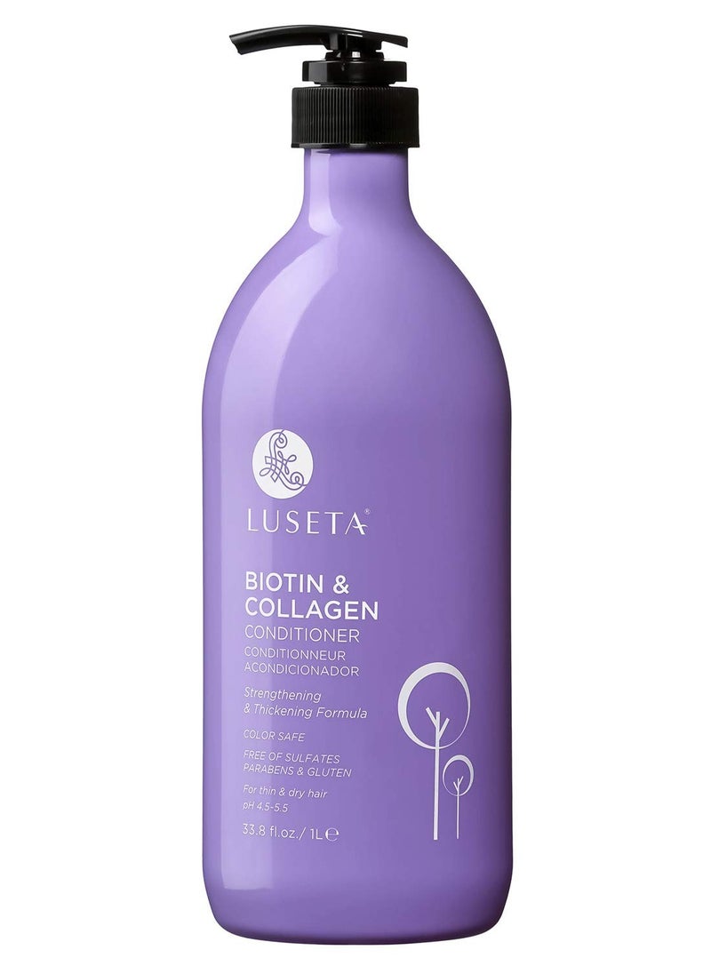 Luseta Luseta Biotin & Collagen Conditioner Thickening for Hair Loss & Fast Hair Growth - Infused with Argan Oil to Repair Damaged Dry Hair - Sulfate Free Paraben Free 33.8oz  - Image 1