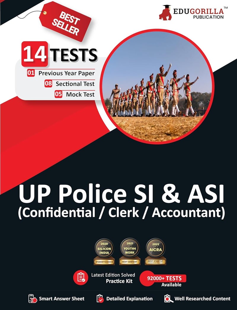 UP Police SI/ASI Book 2024 (English Edition) - 5 Full Length Mock Tests, 8 Sectional Tests and 1 Previous Year Papers (1600 Solved Questions) with Free Access to Online Tests  - Image 1
