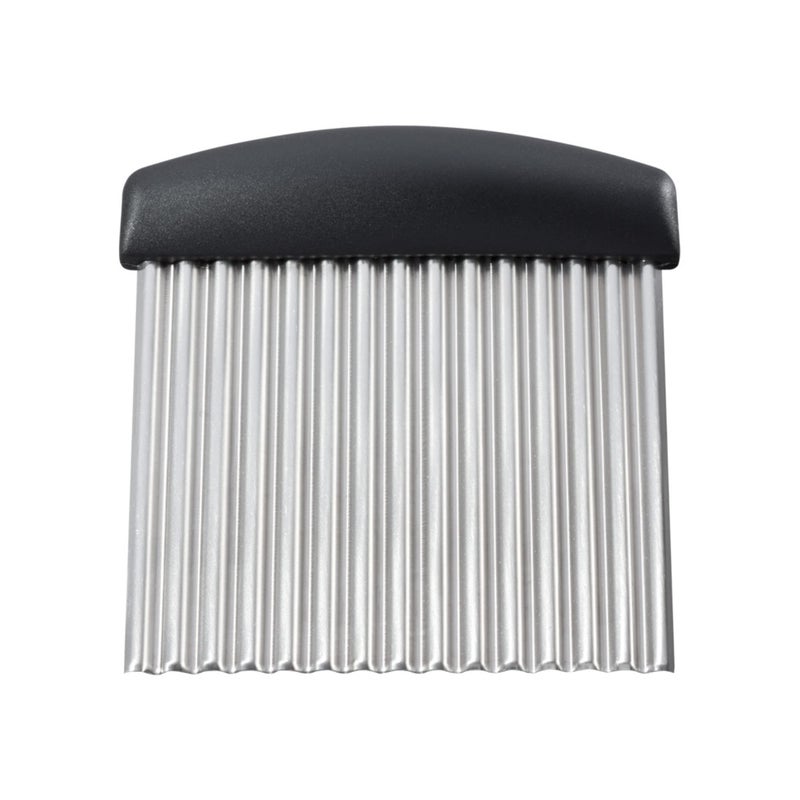 triangle Crinkle Cutter - Ultra-Sharp Stainless Steel - Creates Julienne Strips, Waffle Cuts & Fancy Wavy Edges - GreenGrip Handle - Dishwasher Safe - Image 1