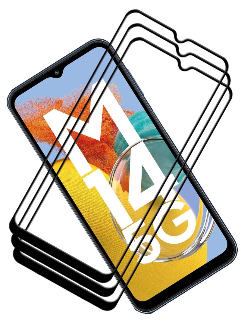 ACLIX 3 Pieces Antistatic ESD Dustproof Premium Quality High Definition Tempered Glass Screen Protector Designed For Samsung Galaxy M14 - Image 1