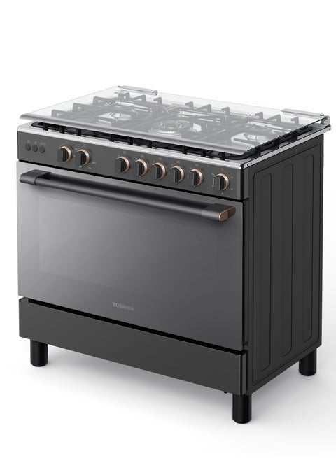 5 Burner Gas Cooking Range RLA1-90MG5GE(GMR)-SA Charcoal Grey/Silver