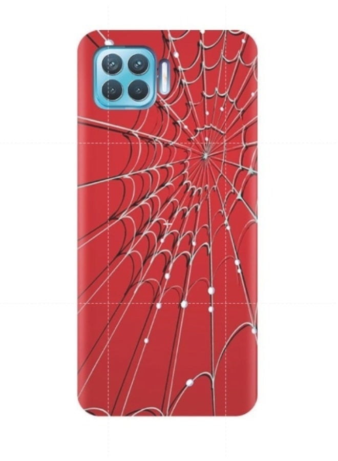 غطاء حماية واقٍ لهاتف أوبو F17 برو أحمر/أبيض