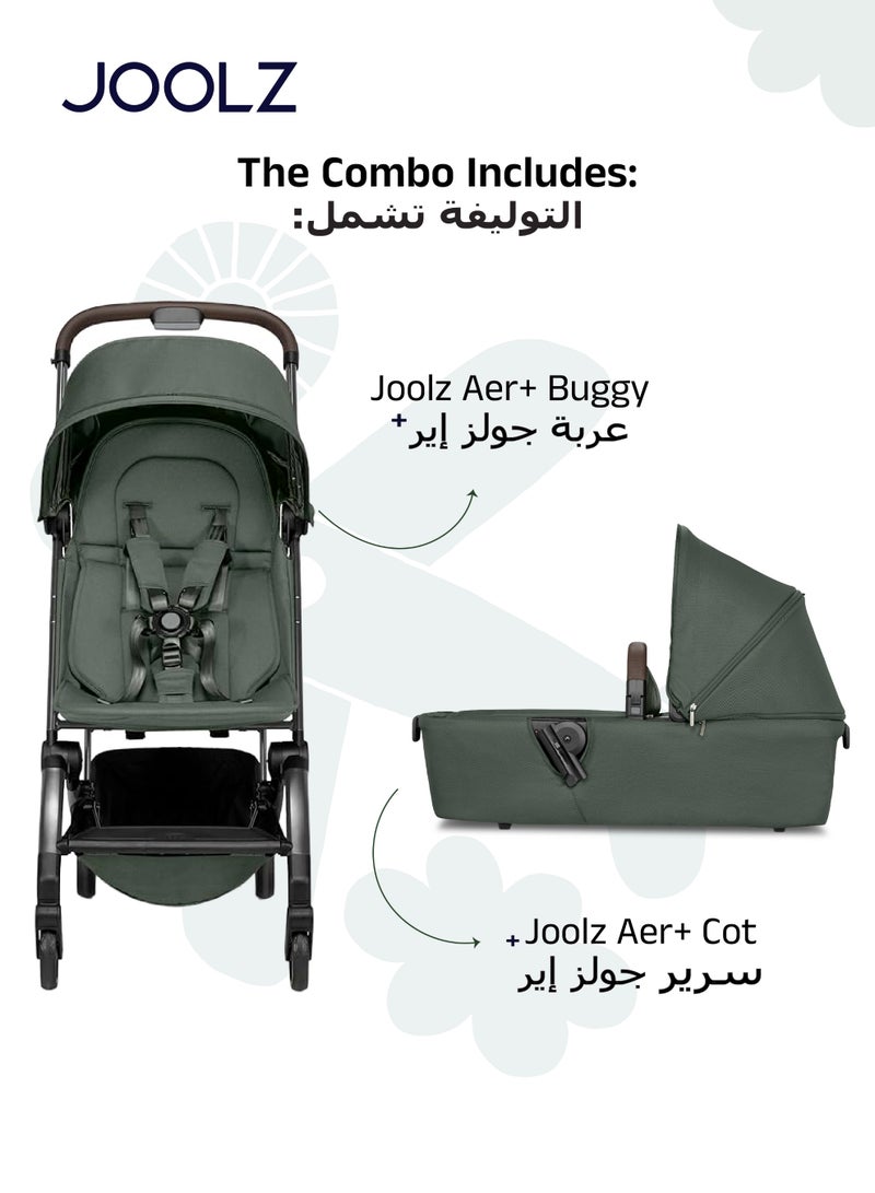 جولز عربة أطفال خفيفة ومضغوطة مع سرير حديثي الولادة | طي بيد واحدة | مرتبة قابلة للتنفس | مظلة شمسية كبيرة | من الولادة حتى الطفولة | مناسبة للطائرة | ٤٥×٥٢×١٠٥ سم - Image 3