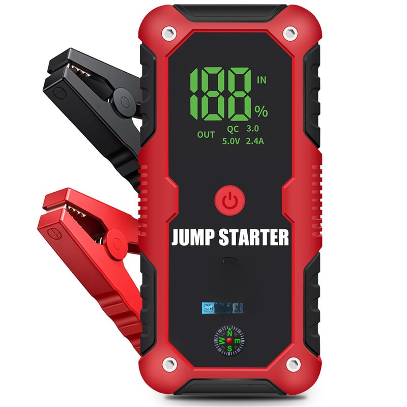 Display 20000mAh Car Jump Starter Booster Power Bank Battery Charger Truck Motorcycle Jump Pack Battery Booster Jumper - Image 1