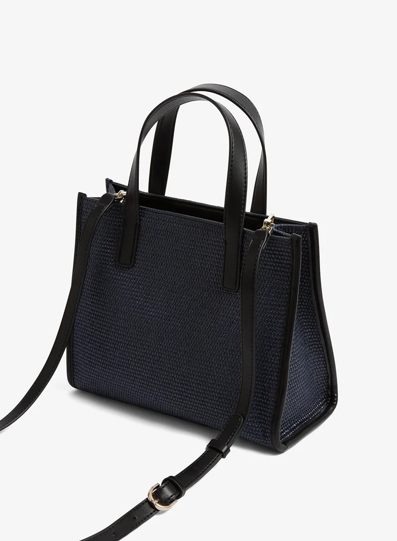 Ted Baker Faux Raffia Small Icon Tote