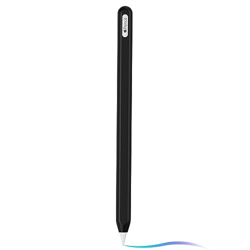 AKSHFETH Ultra Thin Silicone Skin Cover Compatible with Apple Pencil 2nd Gen, Protective Silicone Case for iPad Pro 11 12.9 inch 2018 Pencil Case Shockproof Soft Silicone Sleeve(Black) - Image 1