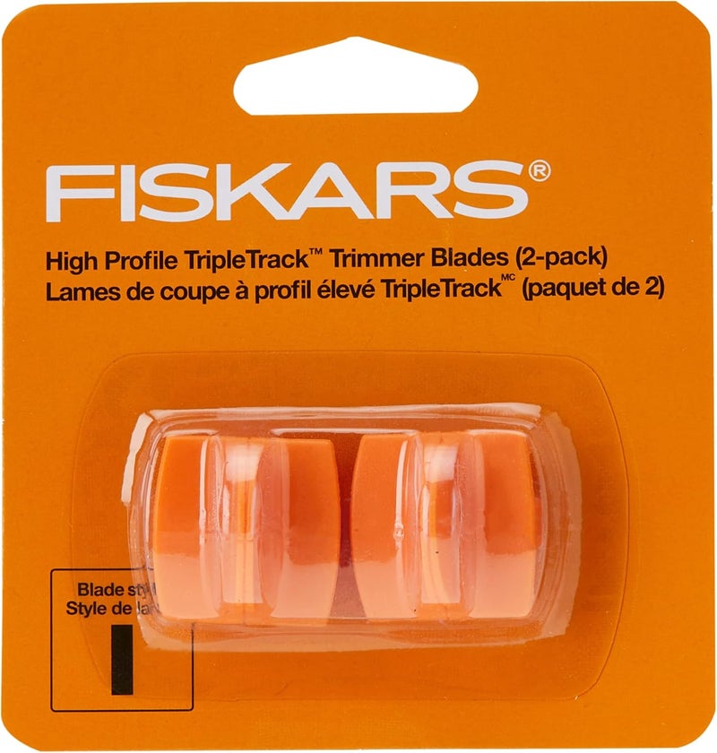 Fiskars 1968701001 Replacement Steel Blade Carriage for 12 Portable Trimmer Pack of 2 - Image 1