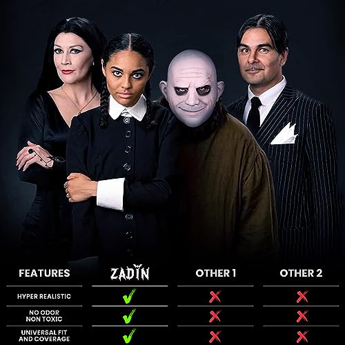 Zadin Premium Quality Enigmatic Uncle Freak Halloween Costume Mask, Classic Dark Comedy Character Mask, Old Uncle Mask - Image 2