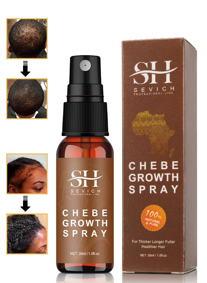 Sevich Naturals Chebe Hair Growth Spray 100% African Chebe Essence Thin Loss Hair Treatment Moisture &Repair Damaged Hair Root Scalp Skin Refresh Daily Use Hair Growth Treatment Liquid 30ml - Image 1