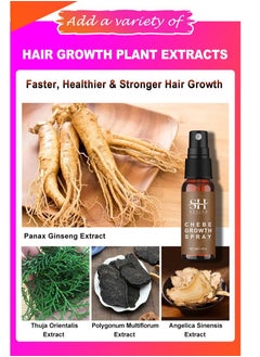 Sevich Naturals Chebe Hair Growth Spray 100% African Chebe Essence Thin Loss Hair Treatment Moisture &Repair Damaged Hair Root Scalp Skin Refresh Daily Use Hair Growth Treatment Liquid 30ml  - Image 5
