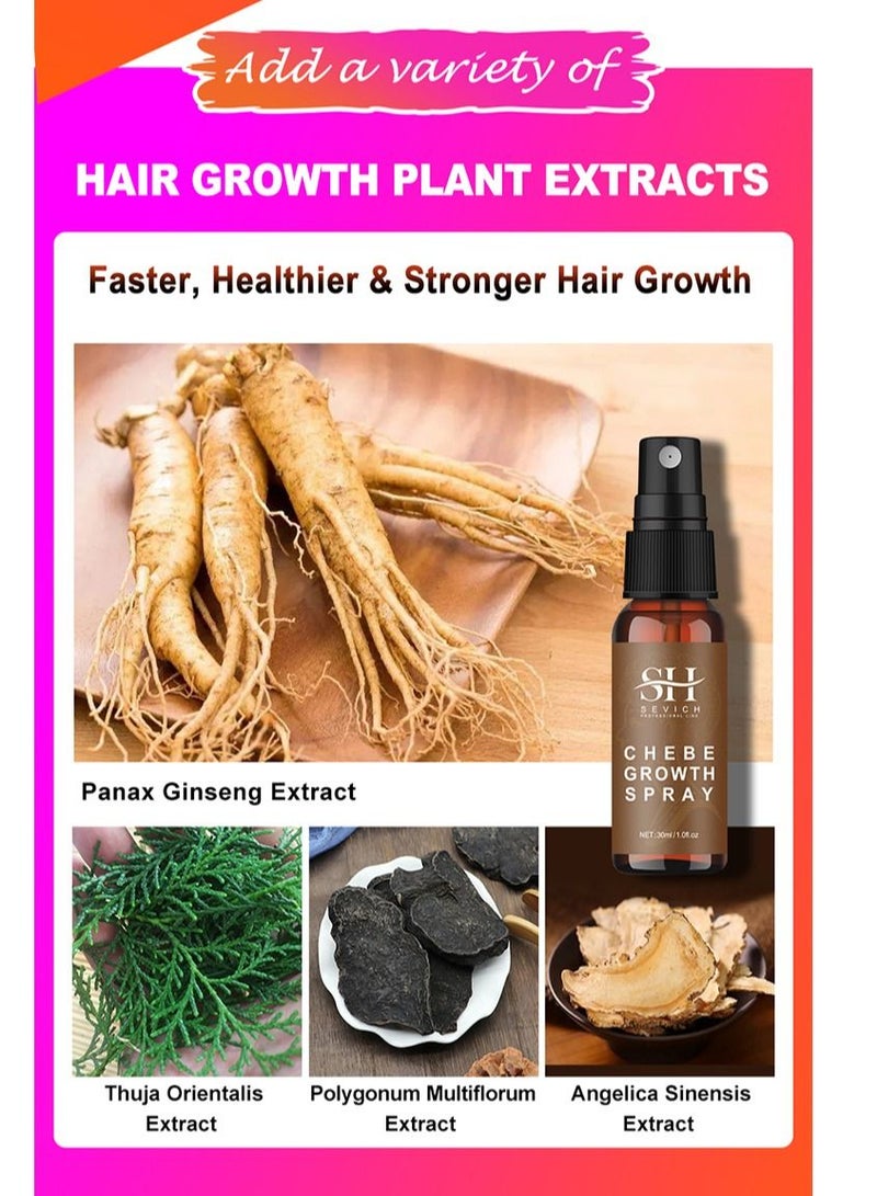 Sevich Naturals Chebe Hair Growth Spray 100% African Chebe Essence Thin Loss Hair Treatment Moisture &Repair Damaged Hair Root Scalp Skin Refresh Daily Use Hair Growth Treatment Liquid 30ml - Image 5