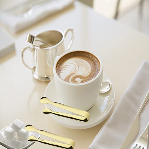 Sunenlyst 6PCS Ice Tongs Mini Sugar Tongs 4.25Inch Stainless Steel Small Serving Tongs, Small Kitchen Tiny Tongs for Appetizers,Tea Party, Coffee Bar, Desserts (Gold) - Image 4