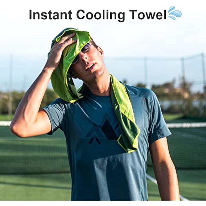 4Monster Cooling Towels For Neck And Face, 4 Pack Cooling Towels For Hot Weather (100X30Cm), Soft Breathable Chilly Towels, Ice Towels For Golf, Gym, Yoga, Sports, Camping, Running, Cycling, Grey - Image 2