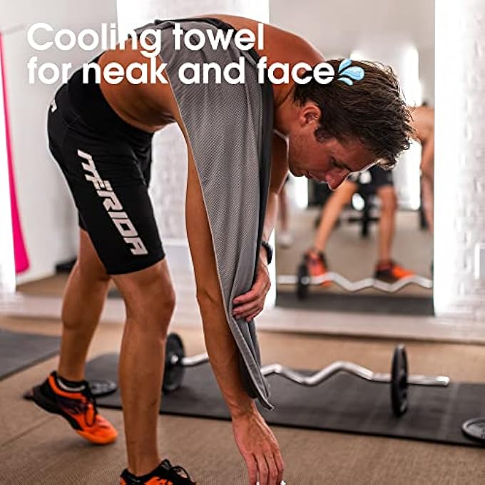 4Monster Cooling Towels For Neck And Face, 4 Pack Cooling Towels For Hot Weather (100X30Cm), Soft Breathable Chilly Towels, Ice Towels For Golf, Gym, Yoga, Sports, Camping, Running, Cycling, Grey - Image 5