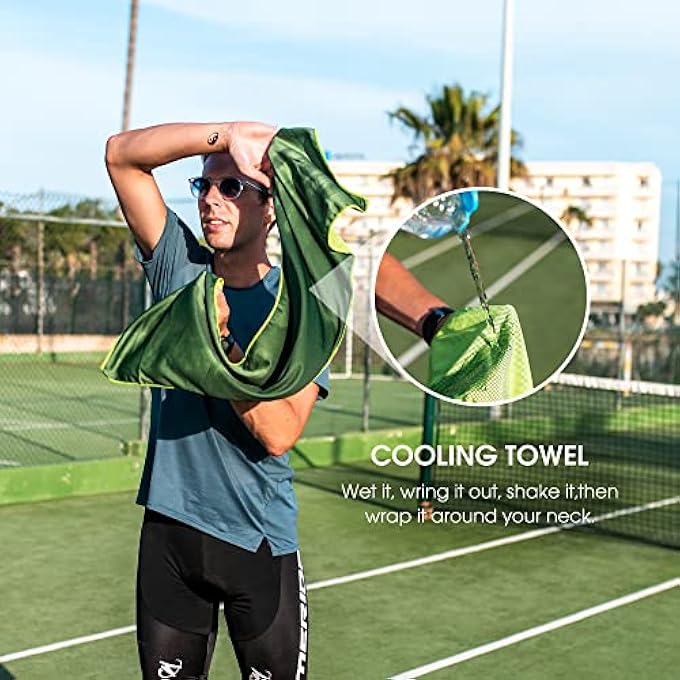 4Monster Cooling Towels For Neck And Face, 4 Pack Cooling Towels For Hot Weather (100X30Cm), Soft Breathable Chilly Towels, Ice Towels For Golf, Gym, Yoga, Sports, Camping, Running, Cycling, Grey - Image 4