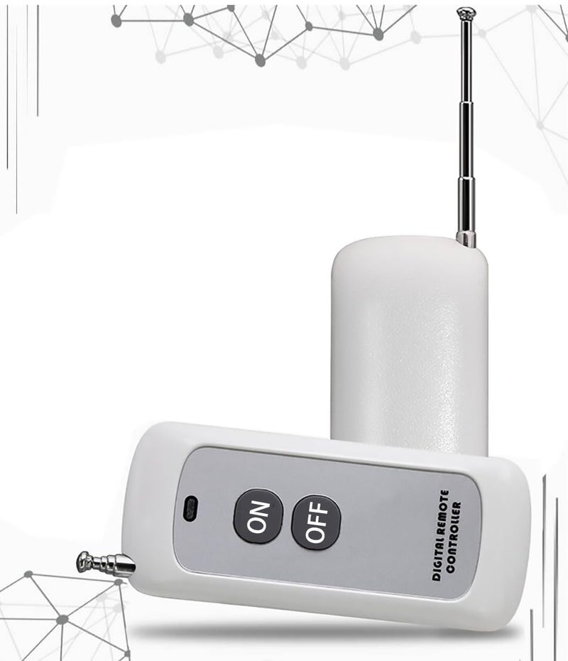ROBOWAY 2 Channel Wireless Two Button RF Remote ON-Off Model 433MHz EV1527 Learning Code - White (1 Remote) - Image 3