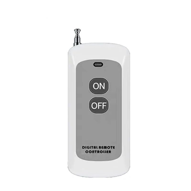ROBOWAY 2 Channel Wireless Two Button RF Remote ON-Off Model 433MHz EV1527 Learning Code - White (1 Remote) - Image 1