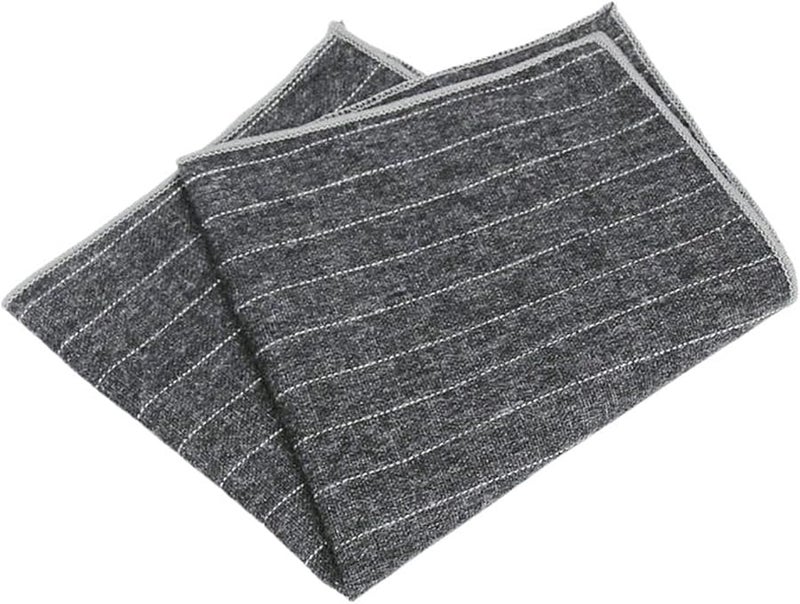 Men Pocket Squares 10 Pack Cotton Handkerchiefs Scarves Striped Business Casual Vintage Color Ia4038 - Image 1