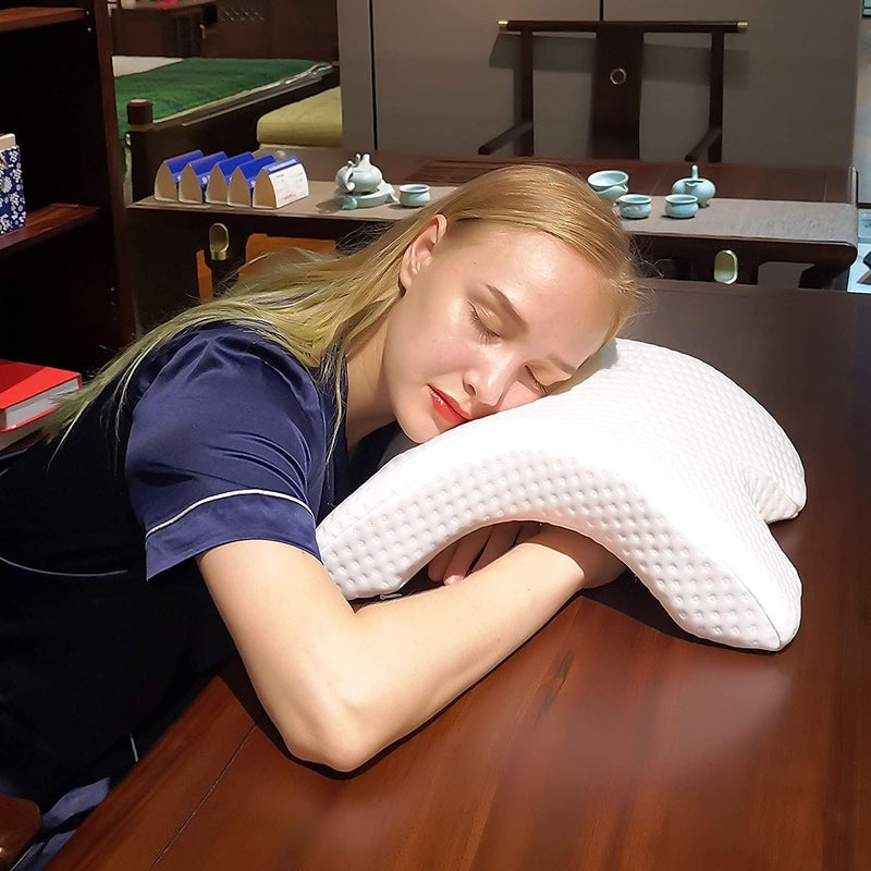Diskary Unisex Pressure Free Memory Foam Pillow -Cervical Pillow for Neck Pain -Orthopedic Contour Pillow Support for Neck, Shoulder, Head, Arm, Back Support - Pain Relief Arms Protector Pillow - Image 1
