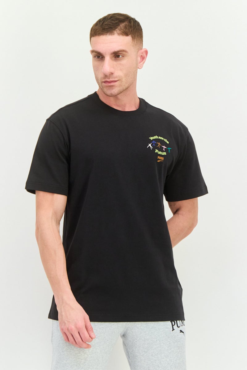 PUMA Men Sportswear Fit Short Sleeve Outdoor T Shirt, Black - Image 1