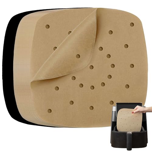 INFRAOVENS Parchment Paper Sheets for Ninja Air Fryer Pro XL 6-in-1 6.5 qt, Extra Large Square Liners for Air Fryer, Natural Unbleached Pre Cut Square Paper Liners for Airfryers, Toaster Ovens, and Oven Trays - Image 1