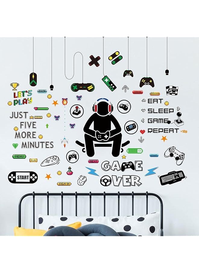erorex Gamer Wall Decal Game Wall Stickers Video Gamer Controller Decals Diy Removable For Boy Room Teen Room Kids Room Playroom Bedroom Wall Decoration  - Image 4