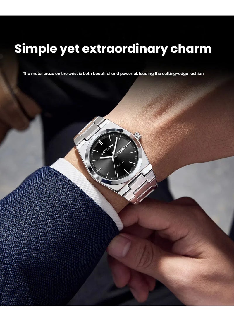 MSTIANQ Watches for Men Stainless Steel Quartz Water-Resistant Men's Watch  - Image 2