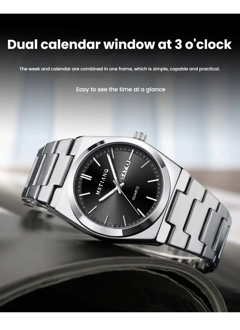 MSTIANQ Watches for Men Stainless Steel Quartz Water-Resistant Men's Watch  - Image 3