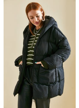 Lithe Large Double Pocket Hooded Oversize Inflatable Coat  - Image 2