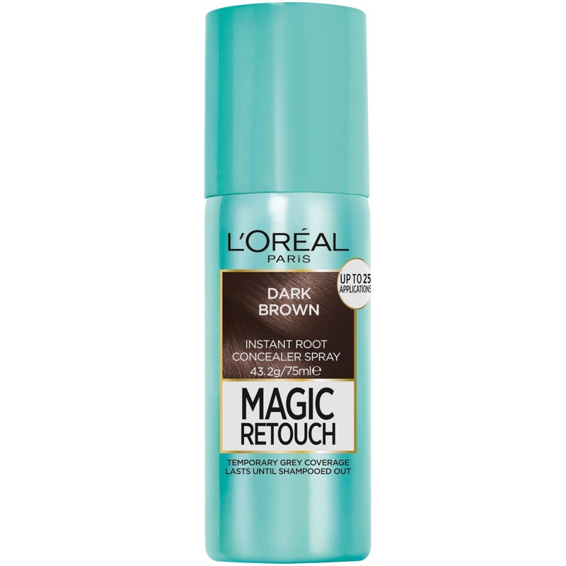 L'Oréal Paris, Root Spray, Covers Grey Roots, Magic Retouch, 75ml, Dark Brown