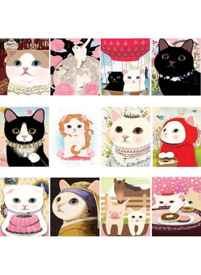 Adam Victor Adam Victor Merry Christmas Greeting Cards, Lovely Cartoon Creative Various Cats Postcard / Mini Gift Greeting Cards - 20 Postcards, Best Gift Cards for Kids, Families, Friends, Colleague  - Image 2