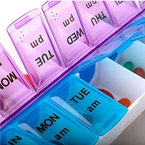 Rilekh Double Tablet Storage | Water Storage Perfect For Carrying Cutting and Organizing Medicines | (TABLET ORGANISER 2 TIMES ONE WEEK (BID)) - Image 4