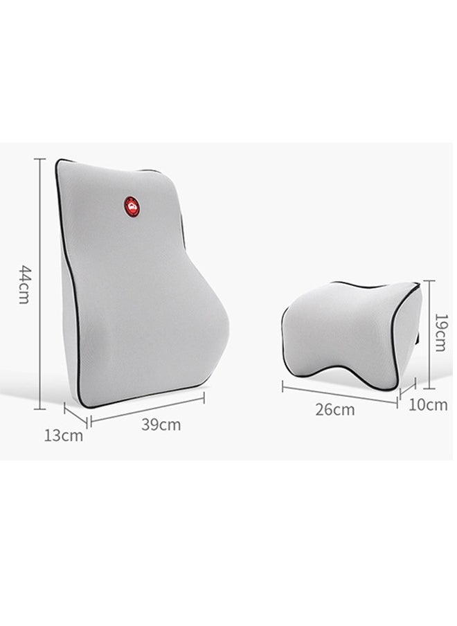 MLADEN - Car Back Cushion Lumbar Support and Car Neck Pillow Kit Memory Foam Ergonomic Seat Cushion for Lower Back Support Cervical Headrest with Adjustable Strap - Image 1