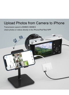 KASTWAVE RJ45 Ethernet Adapter, OTG Charging Port RJ45 3-In-1 USB Wired Adapter for iPhone, Ipad Camera High-Speed Reader Cable Converter Hub  - Image 5