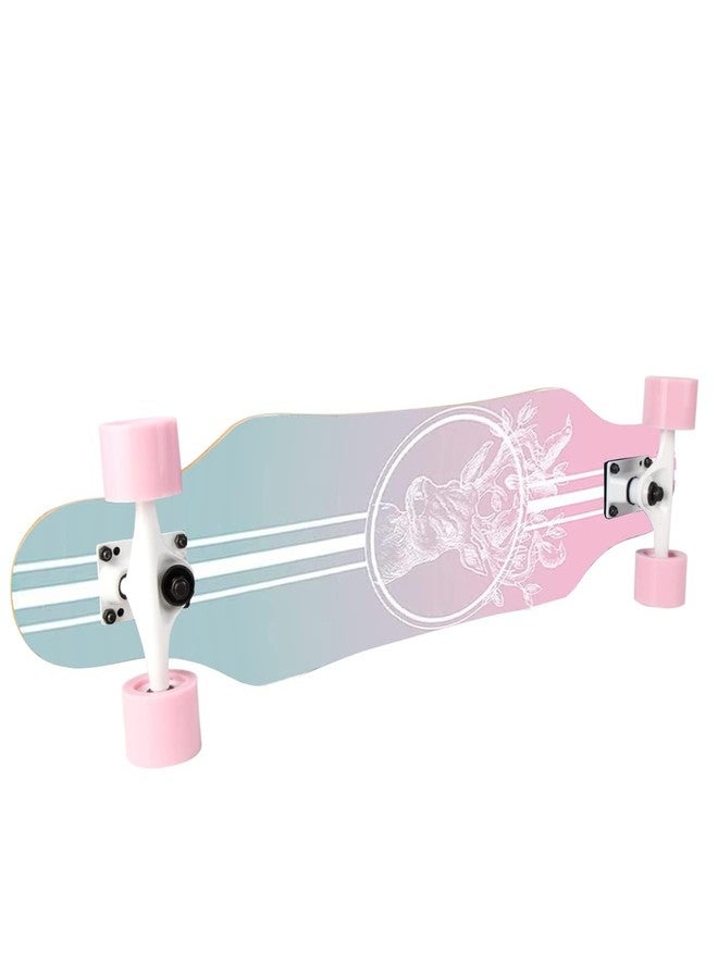 asktom 31 Inch Small Longboard Carving Cruising Skateboard for Kids Teens Adults (Pink) - Image 5