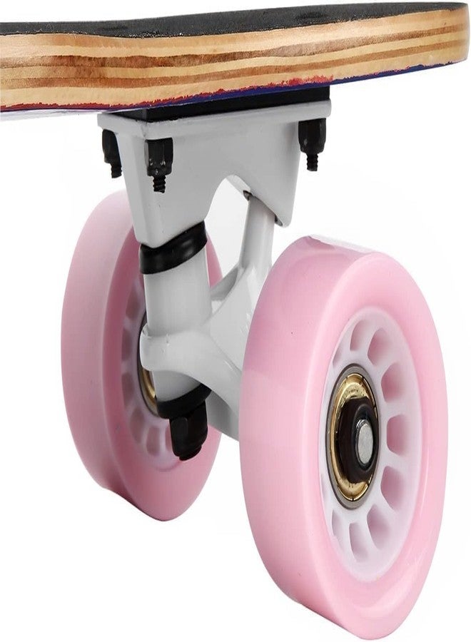 asktom 31 Inch Small Longboard Carving Cruising Skateboard for Kids Teens Adults (Pink) - Image 4