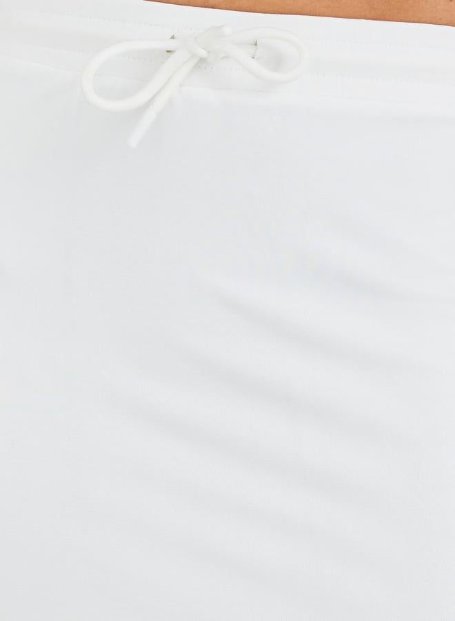 Styli Styli Solid Knitted Terry Shift Midi Skirt  - Image 3